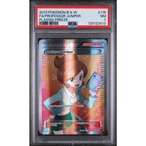 PROFESSOR JUNIPER PSA 7 Full Art | 2013 POKEMON BLACK & WHITE PLASMA FREEZE #116